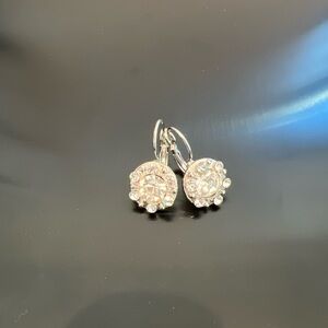 Dazzling Silver Crystal Drop Earrings